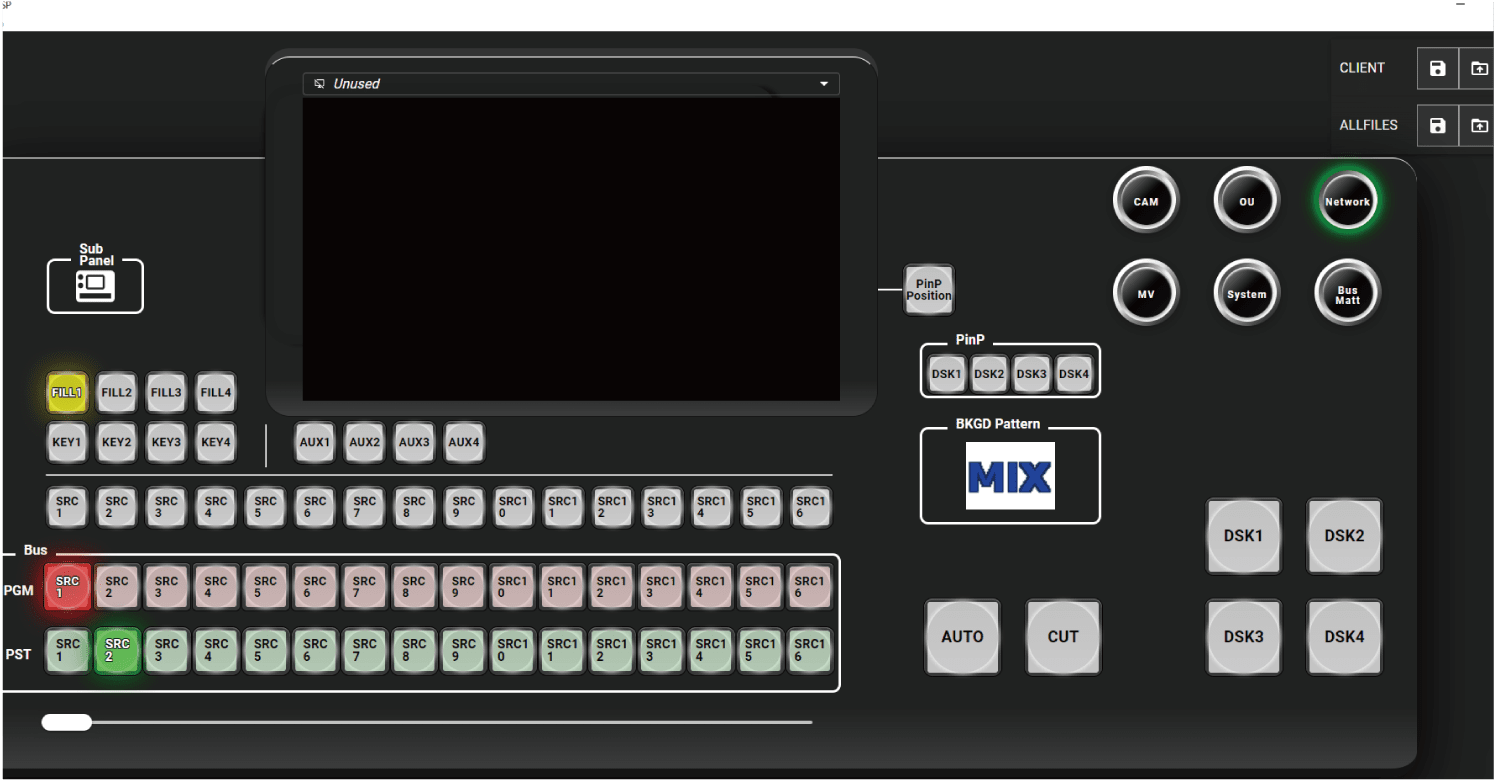 MFR-3100EX Software control panel